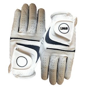 Guantes de Golf de Piel Cabretta de Alta Calidad con Logotipo Personalizado, Impermeables, Transpirables, de Piel Genuina, con Cierre de Gancho y Bucle, para Mano Izquierda o Derecha - Product Image 1
