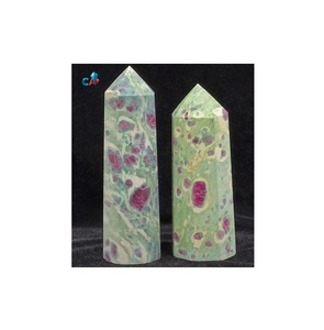Torre Fushite de rubí de la mejor calidad de la India para hacer colgante de cristal Feng Shui decoración del hogar amor tallado 2 colores - Product Image 2