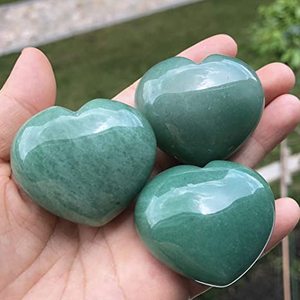 Aventurina Verde pequeña, piedra con forma de corazón, Aventurina verde plana - Product Image 3