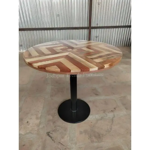 Haut de gamme en bois massif personnalisé dessus en bois industriel hôtel restaurant café meubles table basse vente