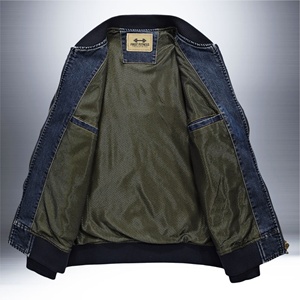 Chaquetas Bomber Vaqueras de Invierno para Hombre, Lavadas, Transpirables, Tallas Grandes - Product Image 3