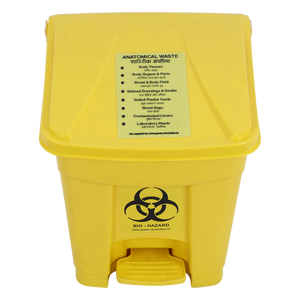 Green Rectangular Plastic Waste <b>Bin</b> with Foot Pedal for Indoor Outdoor Household Recycling Use - Product Image 4