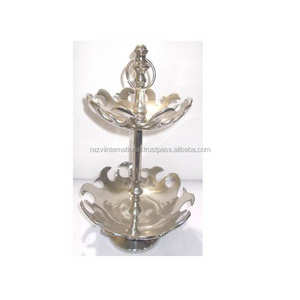 Support à gâteau rond en aluminium à 2 niveaux, fait main, design élégant, écologique, outils à gâteau de qualité supérieure, passe au lave-vaisselle - Product Image 3