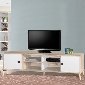Mueble de TV Moderno con Puertas de Almacenamiento para Sala de Estar - Product Image 4