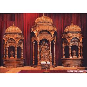 Escenario Vibrante para Ceremonia de Boda Hindú Tamil de Malasia con Temática Tradicional y Construcción Duradera de Fibra de Vidrio - Product Image 1