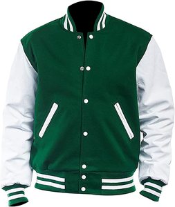 Yüksek kaliteli Polyester beyzbol Letterman erkekler toplu toptan boş üniversite ceketleri özel birinci sınıf ceket