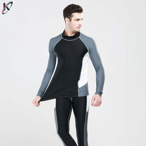 Men's Quick Dry Long Sleeve Rash Guard <b>Swim</b> <b>Shirt</b> with UV Protection - Product Image 2