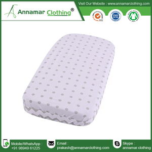 Drap d'encastrement de lit pour bébé, en pur coton, vente en gros - Product Image 5