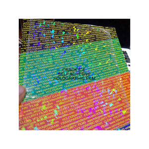 ฟิล์ม PET โฮโลแกรมใสสำหรับเคลือบแบบขายส่ง ปี 2026 สติกเกอร์ไดคัทแบบกำหนดเอง ป้องกันรังสียูวี ฉลากบรรจุภัณฑ์อุตสาหกรรมราคาประหยัด - Product Image 1