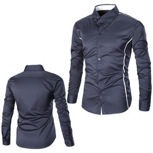 เสื้อลำลอง ODM สำหรับผู้ชาย, เสื้อ100% ผ้าฝ้ายแห้งเร็วและกันรอยเหี่ยวย่นกำหนดสีและโลโก้ได้ตามต้องการสำหรับฤดูใบไม้ผลิและฤดูร้อน - Product Image 3