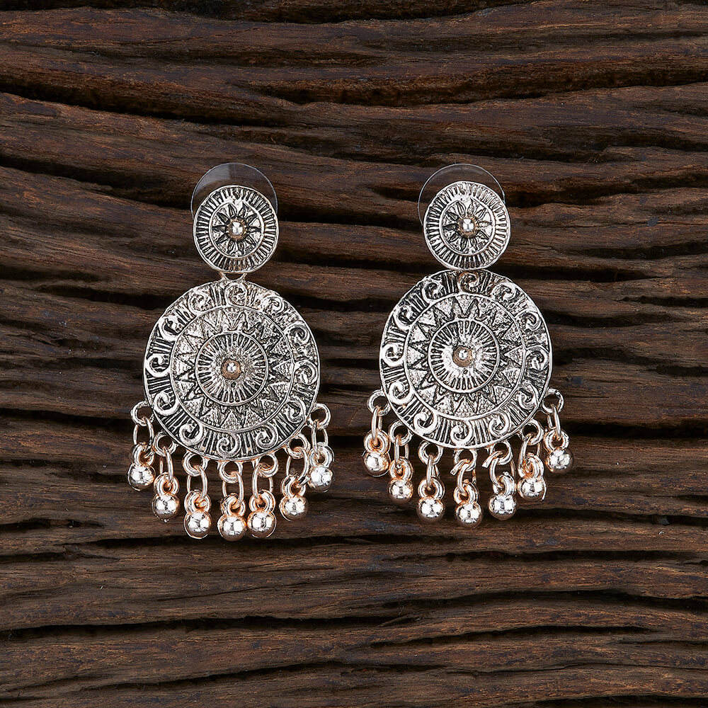 Hand-Made Indo Western Classic Earring With Rose Gold Plated 104778 From  Kanhai Jewels in Best Wholesale Price