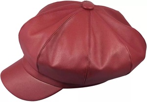 Casquette à rabat de haute qualité en cuir, chapeau de Baseball, en peau de mouton, rouge, avec Logo brodé, personnalisé, votre propre Design, 100%, nouveauté - Product Image 6
