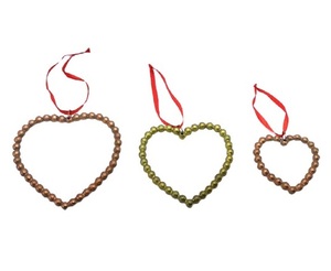 HIGH QUALITY METAL <b>LARGE</b> HEARTS SET of 3 CHRISTMAS HANGING <b>ORNAMENT</b> NEW DESIGN HOME DECORATION TREE DECORATION CHRISTMAS HEARTS - Product Image 1