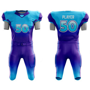 Uniforme de maillot de football américain sur mesure 2021 Design attrayant avec manches courtes fabriqué sur commande pour la taille des adultes - Product Image 1