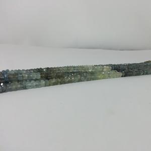 4mm 5mm Natural musgo aguamarina piedra facetada Rondelle cuentas de piedras preciosas hebras semipreciosas mejor precio de fábrica India a granel - Product Image 3