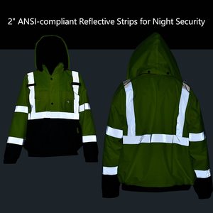 2022 Reflective Jacket High Visibility Workwear Zipper Worker Safety Jacket - Product Image 6