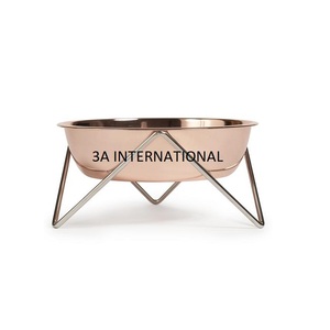 Cuencos de metal chapado en oro para perros y gatos, tazón de servicio de alimentación para animales de compañía, precio al por mayor - Product Image 5