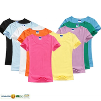 Kaos Wanita Remaja Kasual 100% Katun Organik Lembut, Slim Fit, O-Neck, Lengan Pendek, Ukuran Besar, Warna Sesuai Pesanan, Logo Berlubang
