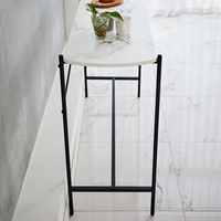 Table de bar pliable moderne industrielle en bois et métal pour salon, cuisine, hôtel, entrée, usage commercial, comptoir haut