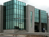 Mur rideau en verre aluminium design moderne Bâton uni vitré Cadre araignée Façade pour hôtel Application