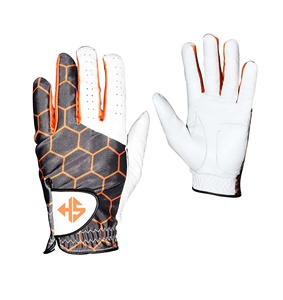 Guante de golf Premium para mano izquierda Logotipo personalizado La mejor calidad Cuero de oveja completo Logotipo personalizado Color blanco Cuero Cabretta Premium - Product Image 1