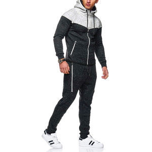 Conjunto Deportivo Personalizado al por Mayor para Hombre, Corte Ajustado, Poliéster/Algodón, Sudadera con Capucha y Cremallera, Pantalones Deportivos para Gimnasio y Entrenamiento, MEGO - Product Image 2