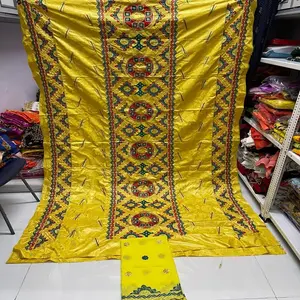 African Bazin embroidery Fabric