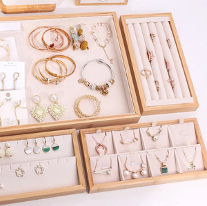 SESI Nhà Máy Tùy Chỉnh Gỗ Cao Trang Sức Hiển Thị Cho Bracelet Ring Bust Vòng Cổ <span class=keywords><strong>Bangle</strong></span> Jewelry <span class=keywords><strong>Display</strong></span> Set Bằng Gỗ - Product Image 5