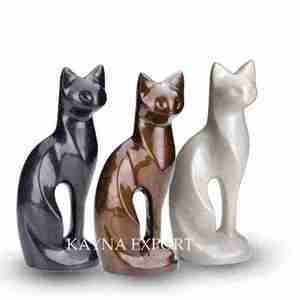 Beautiful European Style Metal <b>Cat</b> <b>Urn</b> Statue with Biodegradable Feature 45 Cubic Inch Capacity for Pet Funeral Use-Kayna Export - Product Image 4