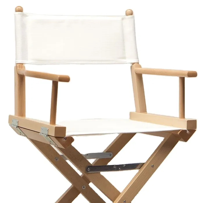 WHITE FABRIC DIRECTOR P FOLDING CHAIR