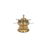 Plat à chafing de luxe en laiton de haute qualité, chauffe-plats de buffet doré pour dîners et événements de mariage