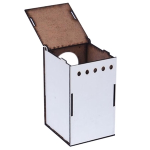 Nido de Pájaros de Madera, Pequeño, Cuadrado, 6 Piezas, Jaula para Mascotas con Diseño de Animales - Product Image 3