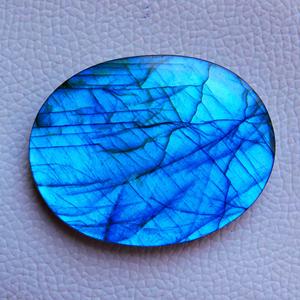 Labradorita azul Natural, joyería DIY, cabujón pulido a mano, cristal ovalado suelto, cuarzo, Color azul llamativo para proyectos de bricolaje - Product Image 4
