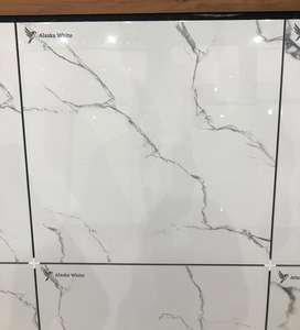 Carreaux de sol en porcelaine cirée, 600x600mm, de luxe, de qualité supérieure, couleur blanche - Product Image 1