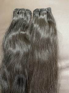 VENTE DE VACANCES sur EXTENSIONS DE CHEVEUX HUMAINS INDIENS NATURELS VIERGES Remy et FERMETURES LACETS 5X5 Silky Straight Wave PRODUITS DE VENTE CHAUD! - Product Image 4