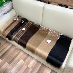 Clip in Hair Extensions Brown with Blonde Highlighted Human Hair Clip in Real Extensions 7 Pieces 150G - Product Image 4