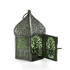 Linterna de vela votiva decorativa hecha a mano, vela colgante de calidad superior, linterna de Metal, linterna de cristal y Metal de estilo marroquí - Product Image 1