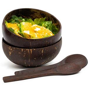 High Quality Eco-friendly Coconut Shell Bowls/ Organic Coconut Bowls and <b>Wooden</b> Spoon Gift <b>Set</b> / Salad Smoothies Bowls Cheapest - Product Image 1