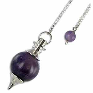 Péndulo de bola de amatista, Péndulo de piedra amatista para espiga de piedras preciosas, de última generación - Product Image 2