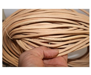 Various Sizes 3mm <b>Wire</b> Flat Design 5mm Natural Leather Cord for Chair Making <b>Wall</b> Decoration Dog Leashes Jewelry Findings - Product Image 2