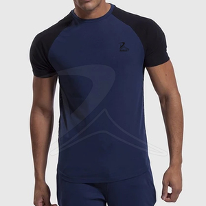 Custom Made O-Neck T-Shirt Men Durable Breathable Knitted Short Sleeves Solid Color Plus Size <b>Compression</b> Eco-Friendly - Product Image 3