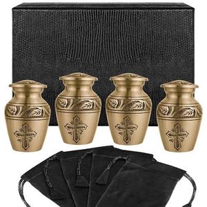 Custom Handmade Latest Finished Metal <b>Keepsake</b> Urn Set of 4 in Bulk Hot Selling Most Cheapest Mini Metal <b>Keepsake</b> Urns <b>for</b> <b>Ashes</b> - Product Image 3