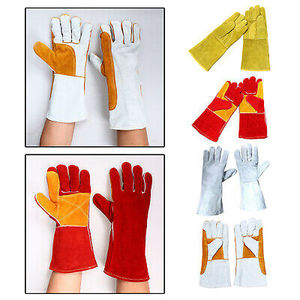 Gants de soudeur XL jaunes de haute qualité, doublés par soudure, protection des mains de sécurité pour les travaux de construction, style uni - Product Image 5