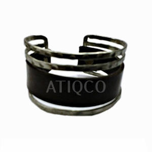 Brass Metal & Leather <b>Bracelet</b> Fashion Jewelry Bangle Modern & Cute <b>Bracelet</b> Attractive & Unique Bangle Best Sell - Product Image 2