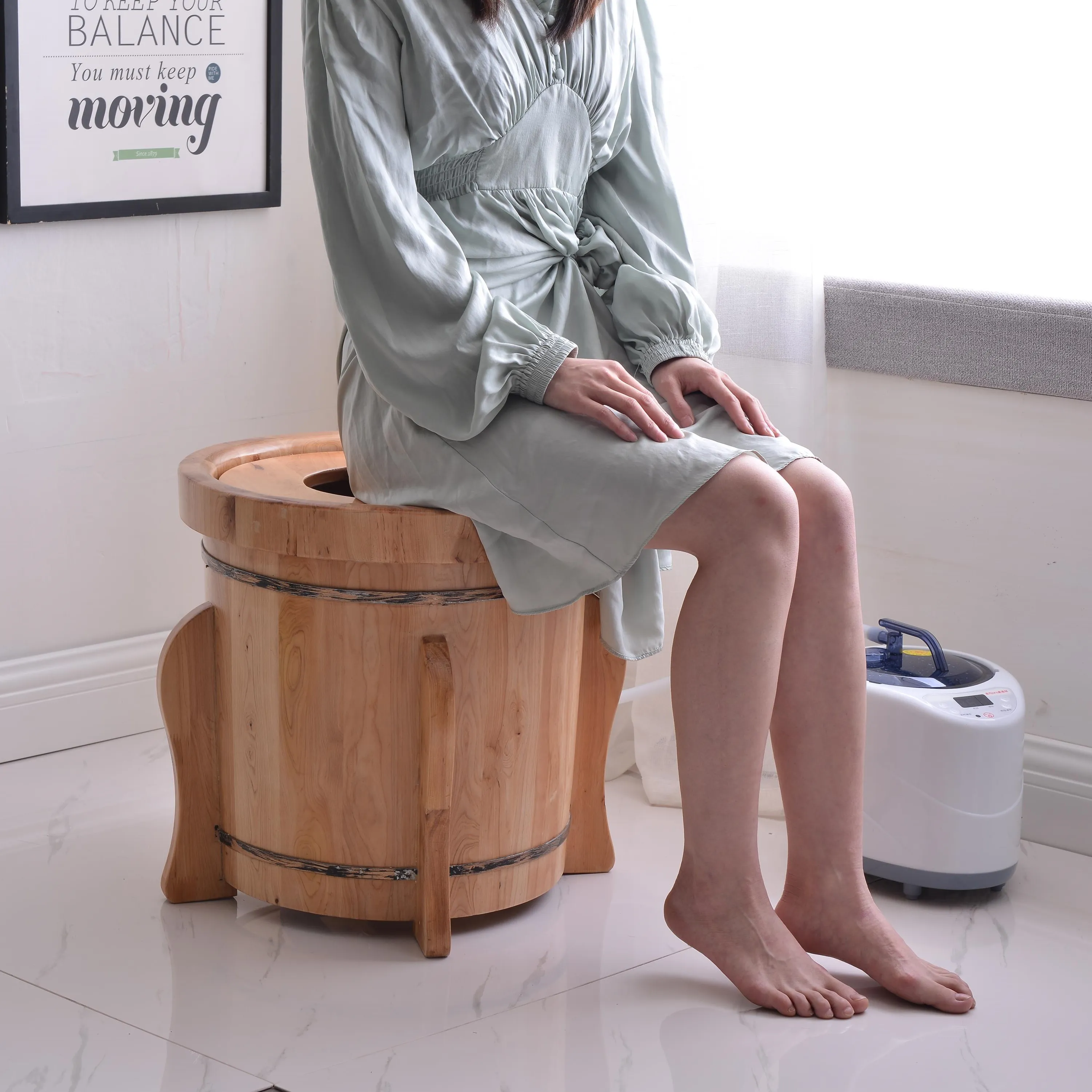 Vaginal steam wooden spa chair bucket big butt vapor treatment for women