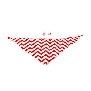 Bufanda bordada a mano roja y blanca de diferentes estilos de buena calidad con bonito collar de cuentas de pendientes - Product Image 2