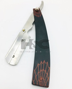 มีดโกนหนวดตรงสำหรับช่างตัดผม,มีดโกนสีดำแบบเลือกได้ - Product Image 2