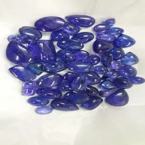 Harga Grosir Banyak Asli Penyembuhan Alami Tanzanite Cabochon Ukuran Bebas