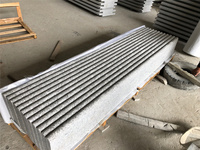 Prix de gros Bandes de marches d'escalier en granit gris pour l'extérieur G603 Marchepieds de marches en granit thermique sel et poivre