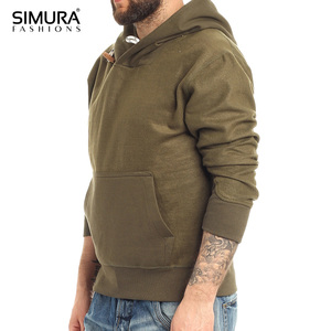 Logo/impression/vierge/conception personnalisée durable plus raisonnable OEM 2023 vente en gros polaire ras du cou pull pull à capuche pour hommes - Product Image 3